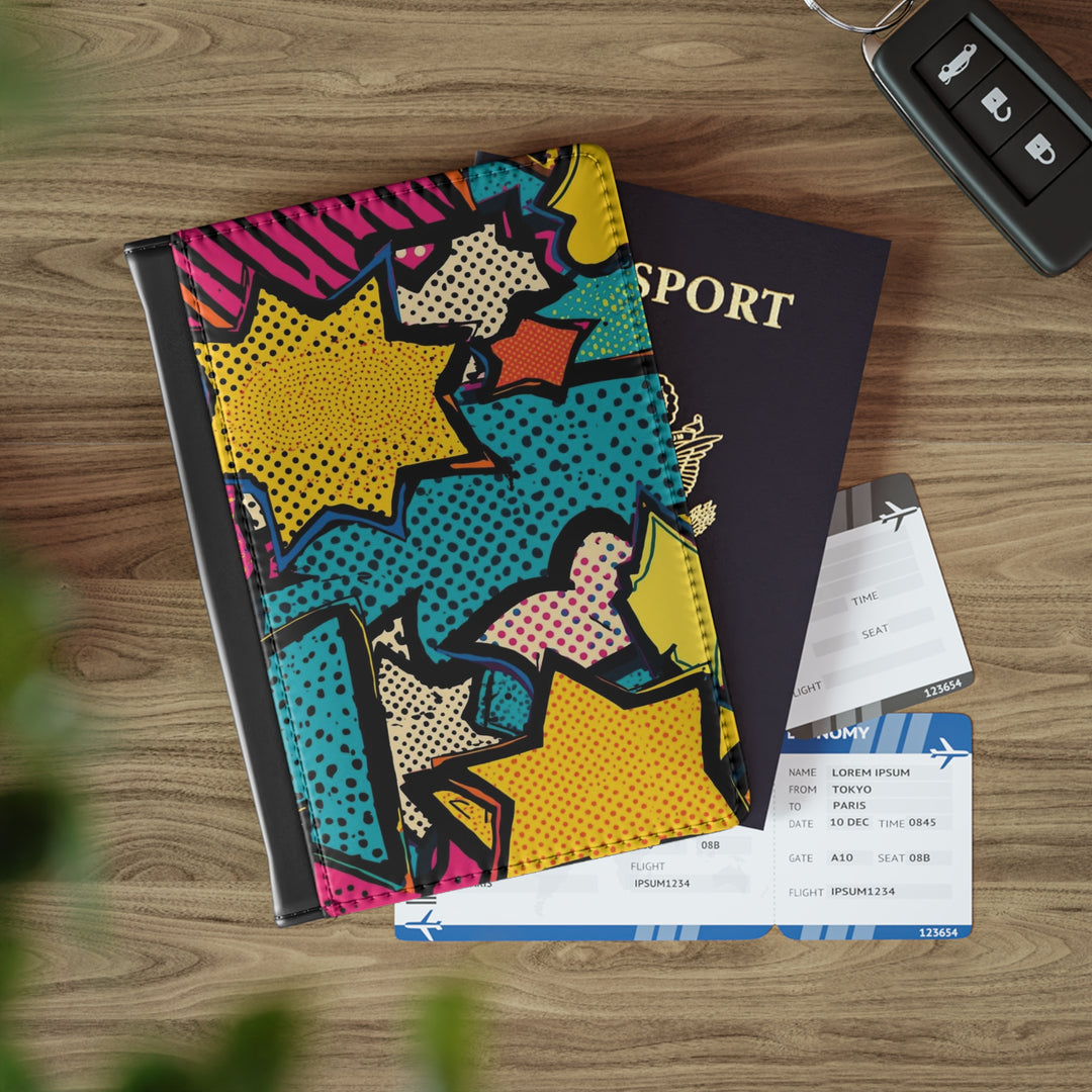Pop Art Passport Cover – RFID, Custom Comic Book Travel Wallet