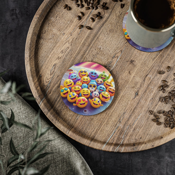 Space Emoji Fun Coasters – Vibrant, Durable, Stylish Drink Protection