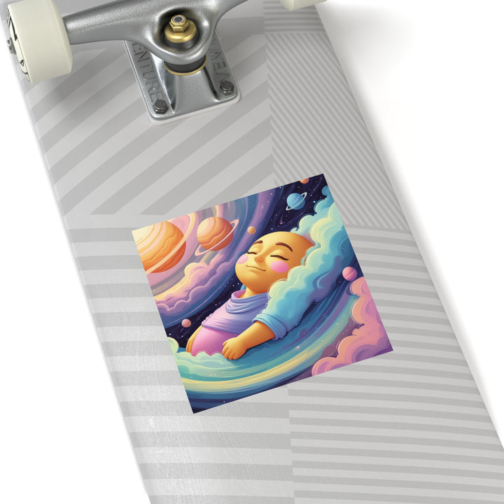 Cosmic Dream Baby Square Sticker – Waterproof Vinyl, Custom Indoor/Outdoor
