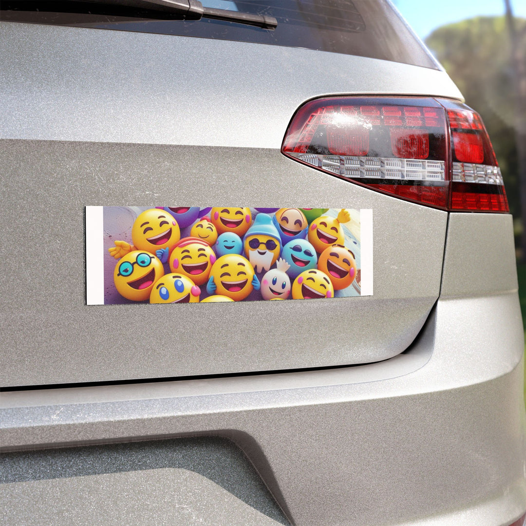 Custom Car Magnet – Playful Emoji Cosmic Design, Weatherproof & Removable