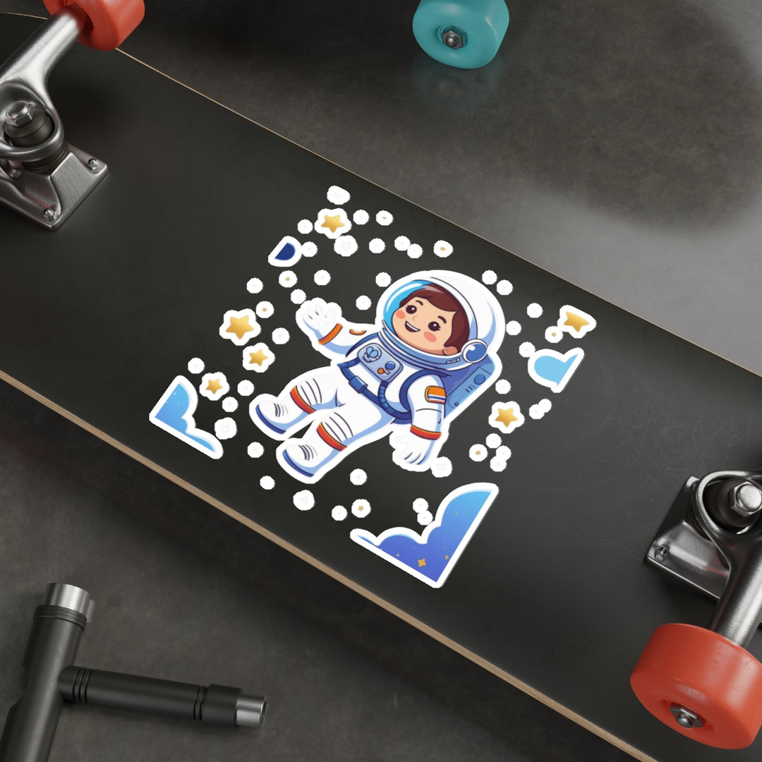 Custom Die-Cut Stickers – Space Astronaut Kids Art | Durable & Trendy
