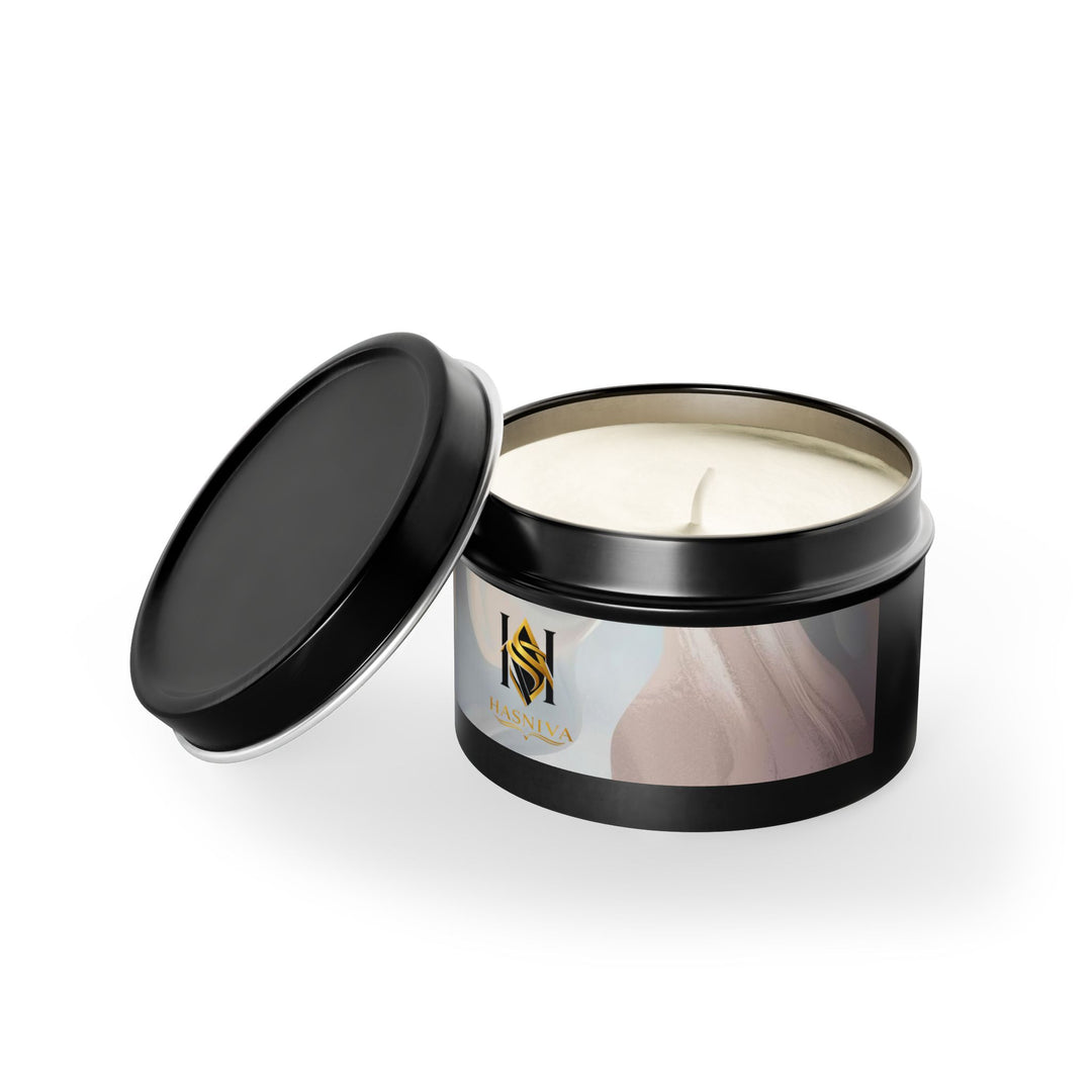 Handcrafted Tin Candles – Pastel Abstract, Eco Soy, Gift-Ready & Chic