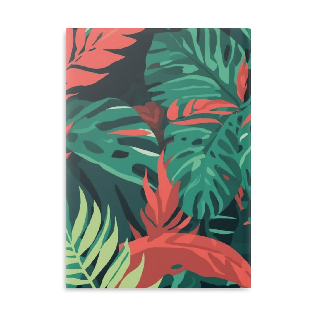 Hardcover Puffy Notebook – Tropical Leaf, Plush Journal, Aesthetic, Customizable