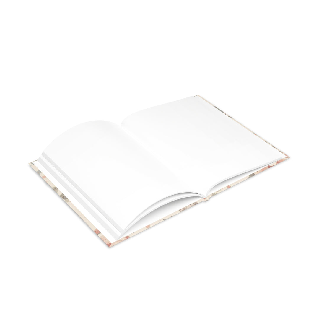 Floral Puffy Hardcover Notebook – Luxe Pastel Roses, Customizable, A4/A5/B5