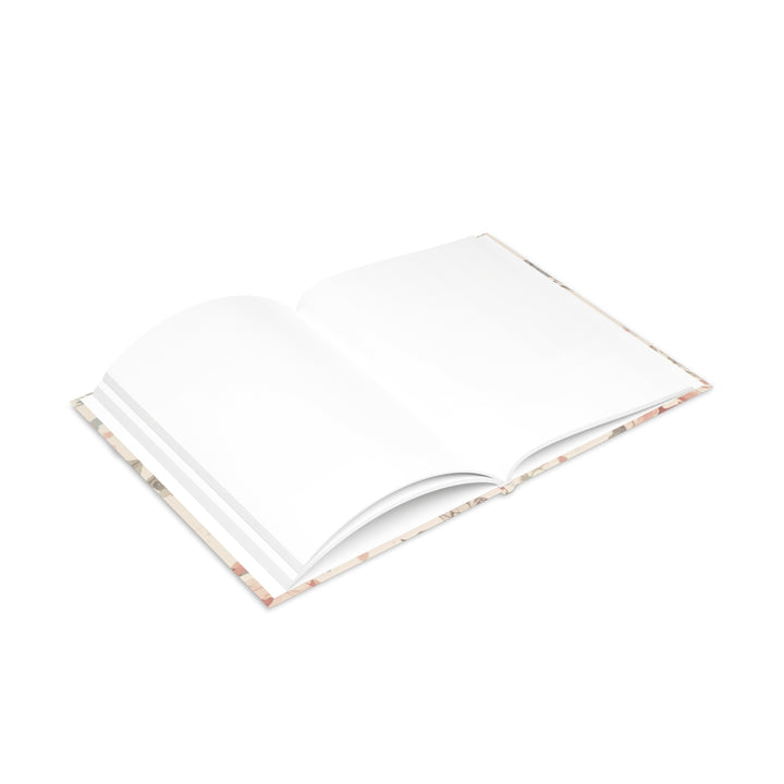 Floral Puffy Hardcover Notebook – Luxe Pastel Roses, Customizable, A4/A5/B5