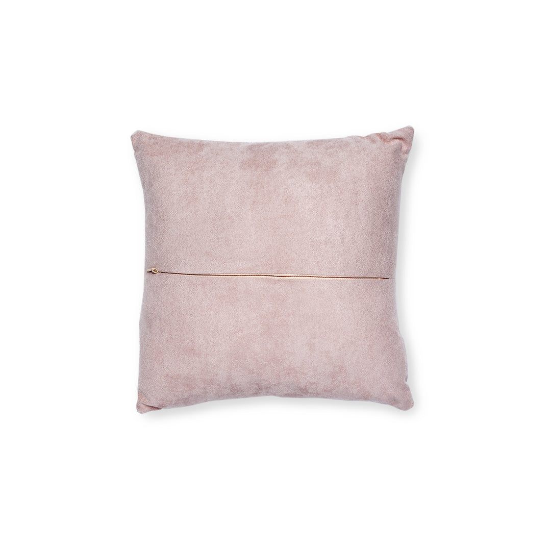 Chic Marble Square Pillow – Custom, Gold Accent, Pink Back, Luxe Decor