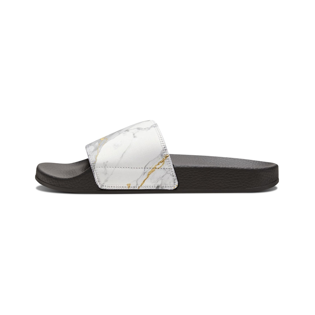 Men's Removable-Strap Sandals – Marble Gold Luxe, Customizable Comfort