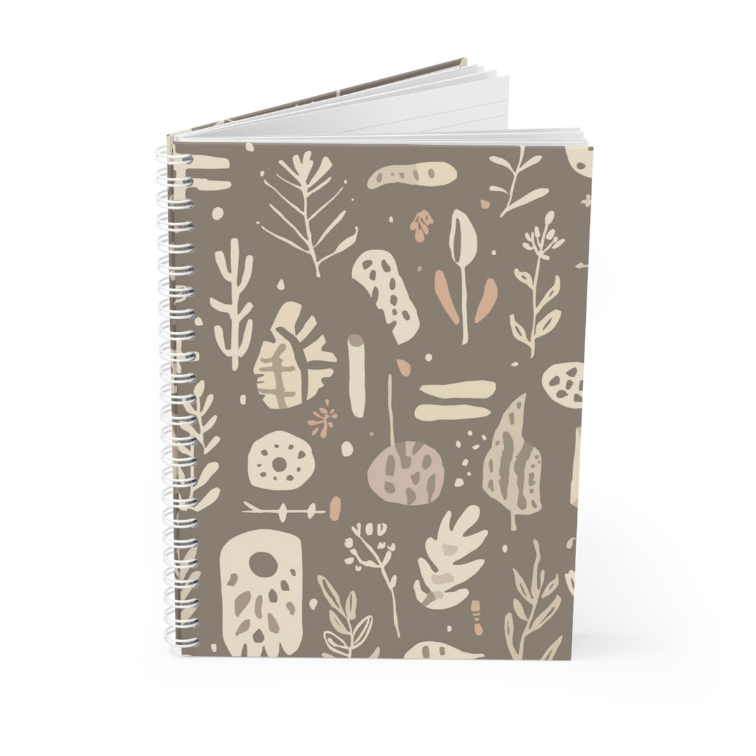 Custom Boho Botanical Spiral Notebook – Minimalist, Artsy & Trendy Journal