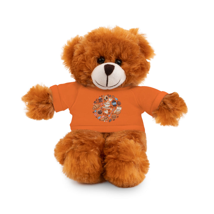 Custom Stuffed Animal w/ Coffee & Dessert Tee – Cute Plush Gift 8”