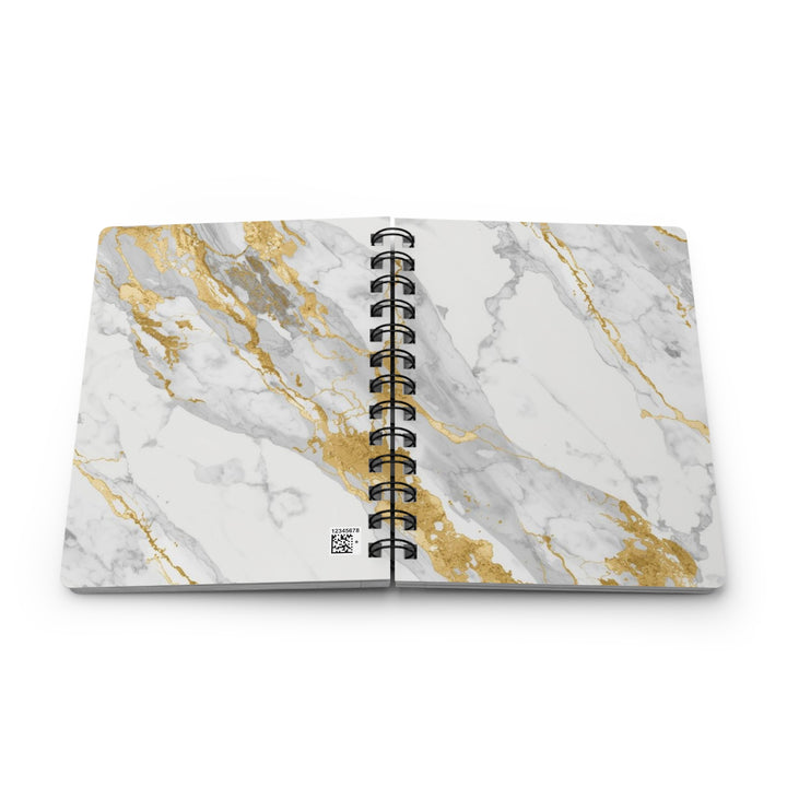Marble Gold Spiral Journal – Luxe, Durable & Customizable Notebook