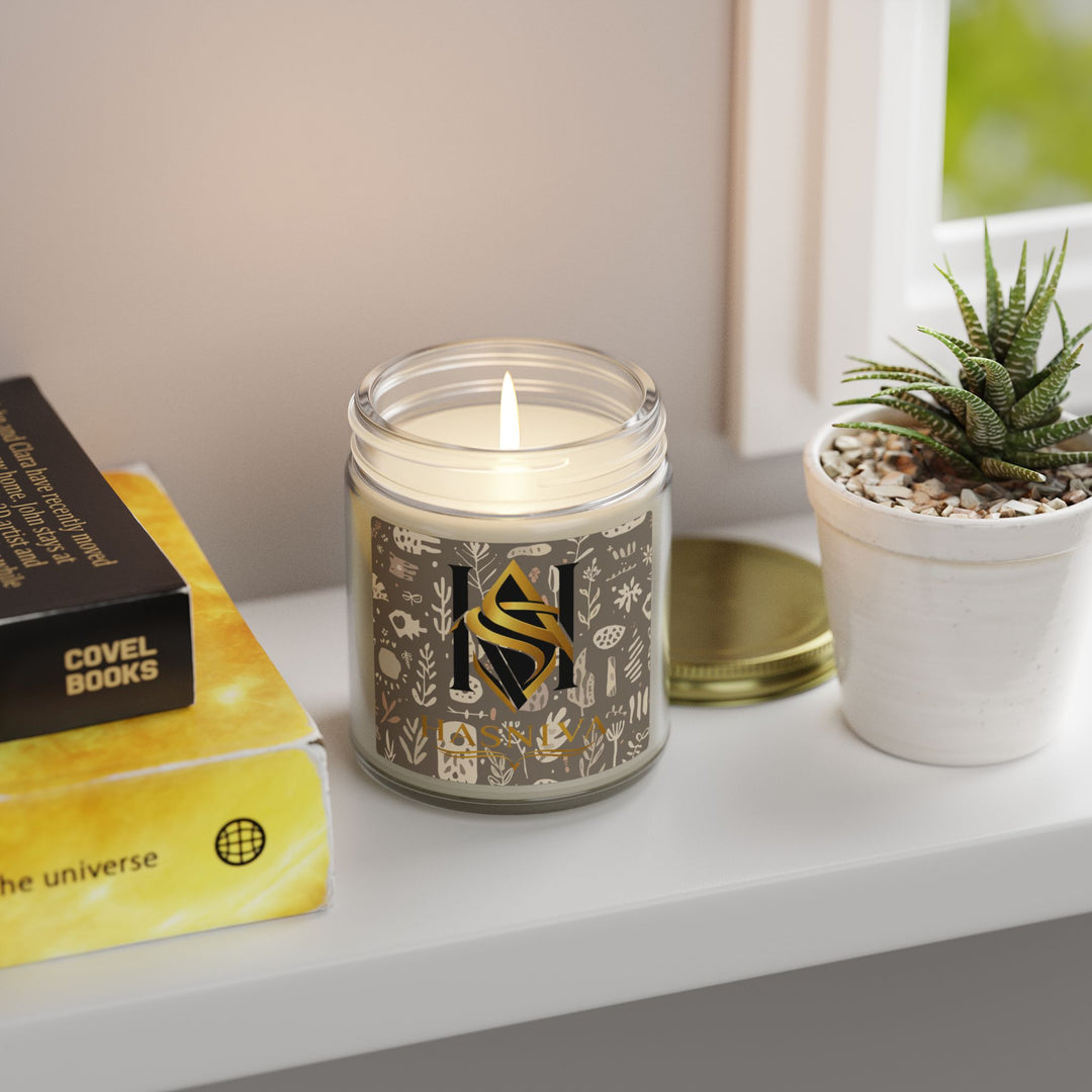 Boho Botanical Coconut Apricot Scented Candle – Hand-Poured, Luxe Decor