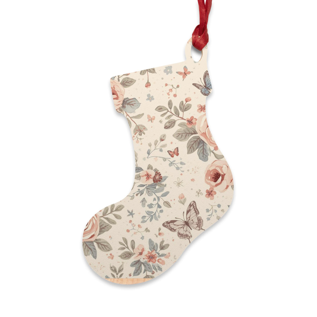 Handcrafted Wooden Ornaments – Floral & Butterfly Rustic Decor, Magnetic & Hanging