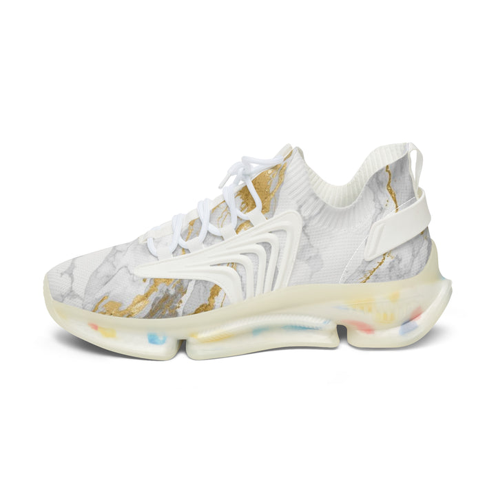 Chic Marble-Print Women's Mesh Sneakers – Fashion-Forward Comfort