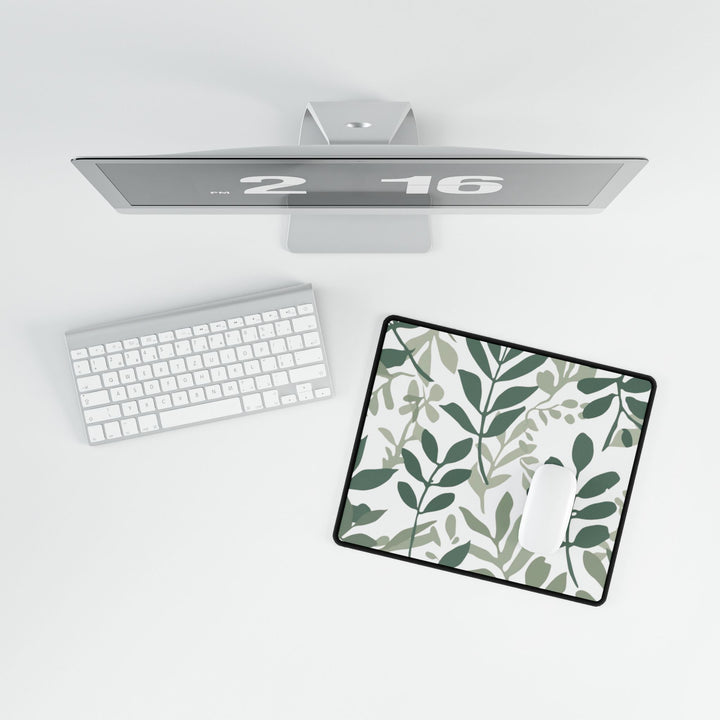 Modern Botanical Desk Mat – Stylish Leafy Black Workspace Protector