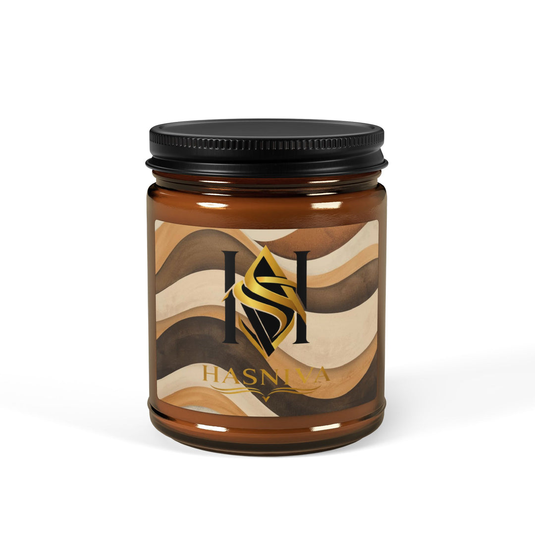 Amber Jar Soy Candle – Earthy Wave | Hand-Poured, Luxe Scents, 2 Sizes