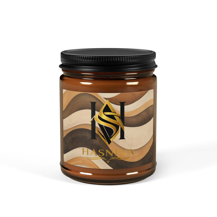 Amber Jar Soy Candle – Earthy Wave | Hand-Poured, Luxe Scents, 2 Sizes