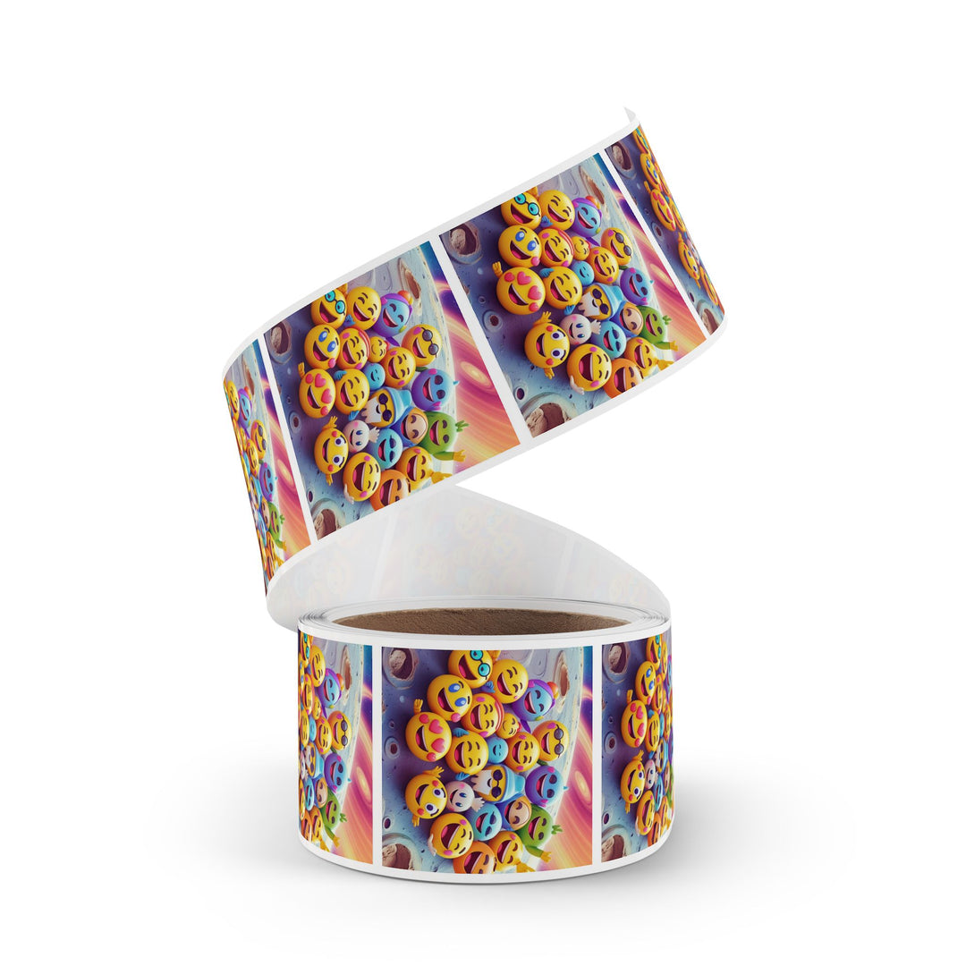Square Emoji Sticker Label Rolls – Fun Custom Labels for Stylish Organization