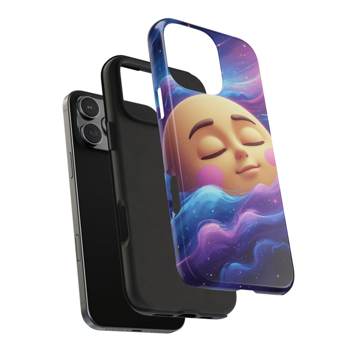 Tough Galaxy Moon Phone Case – Cute Space Design, Shockproof & Slim