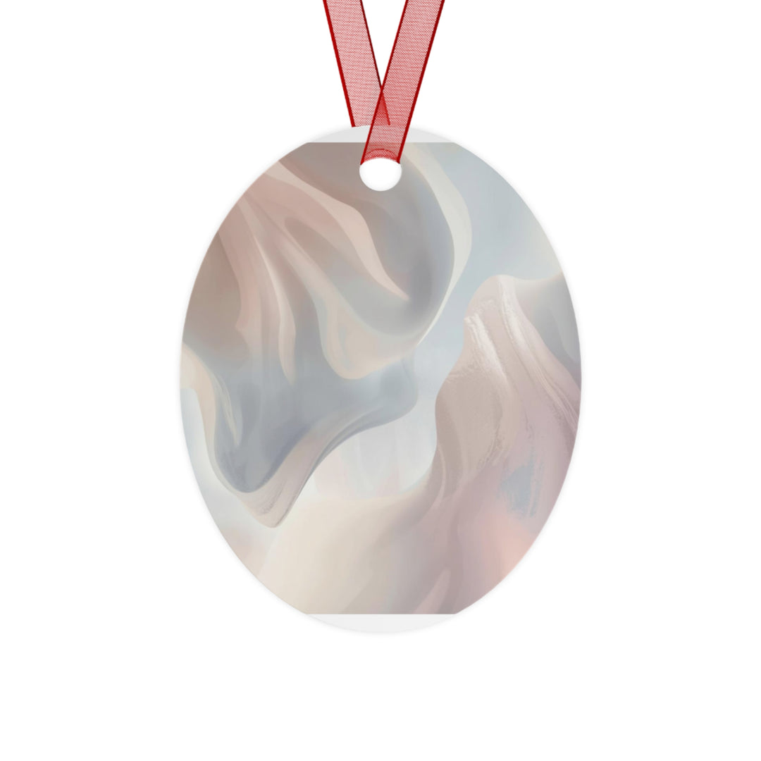 Dreamy Pastel Abstract Metal Ornaments – Custom, Elegant Holiday Decor