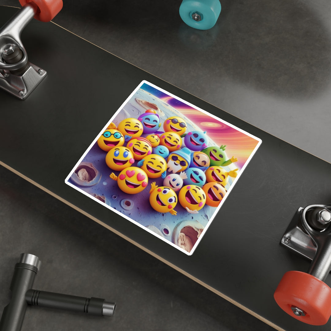 Custom Die-Cut Stickers – Space Emojis | Vibrant, Durable & Trendy