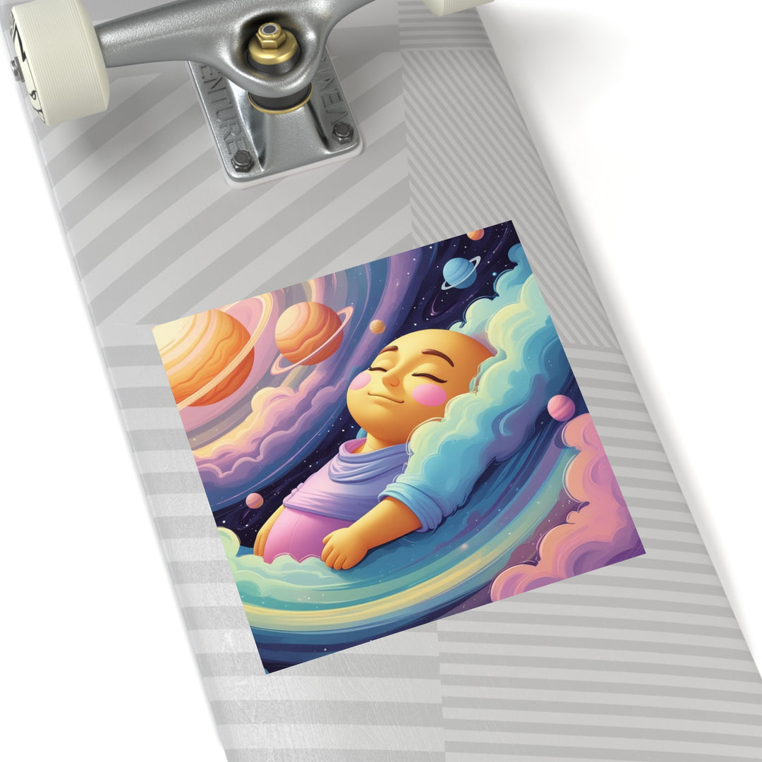Cosmic Dream Baby Square Sticker – Waterproof Vinyl, Custom Indoor/Outdoor
