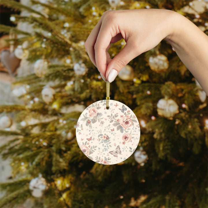 Custom Floral Glass Ornaments – Handcrafted, Vintage Roses & Butterflies