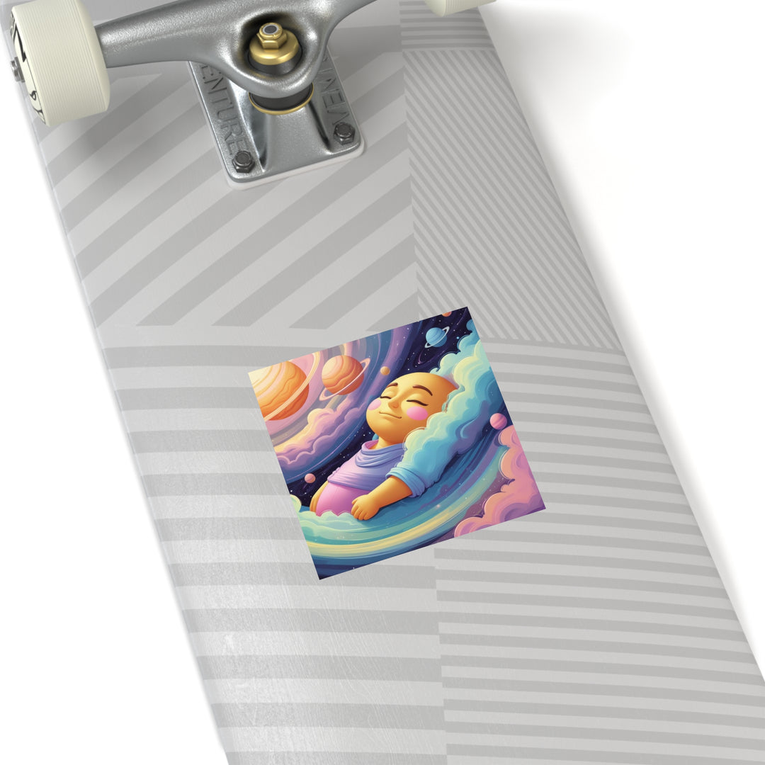Cosmic Dream Baby Square Sticker – Waterproof Vinyl, Custom Indoor/Outdoor