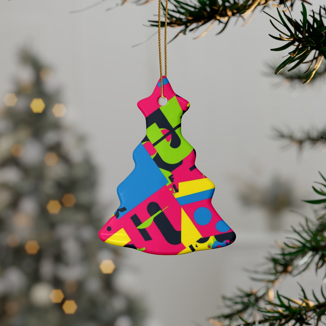 Custom Neon Abstract Ceramic Ornaments – Bold Geometric Decor (1-20pcs)