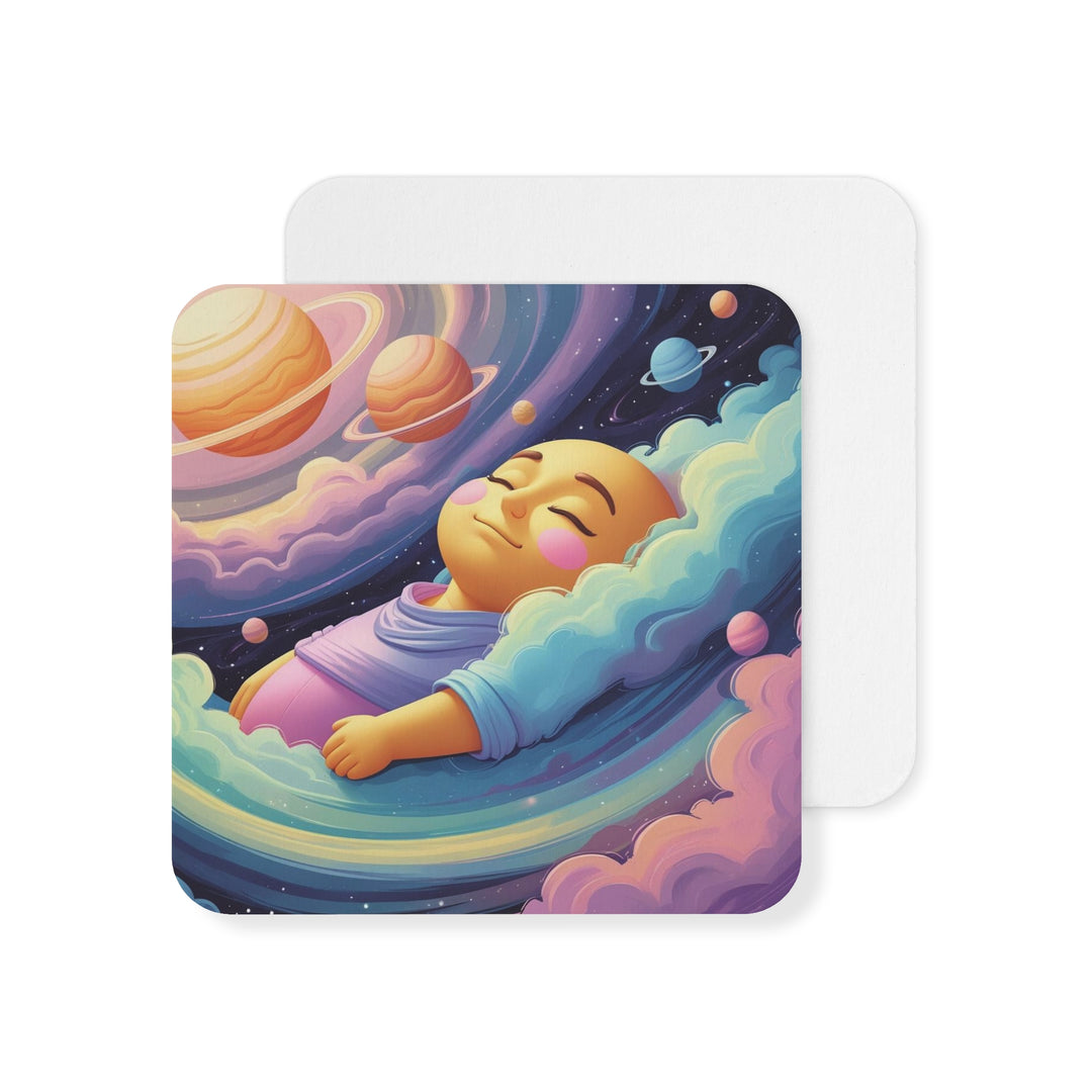 Cosmic Dream Square Coasters – 50/100pcs, Nursery & Party Surface Saver