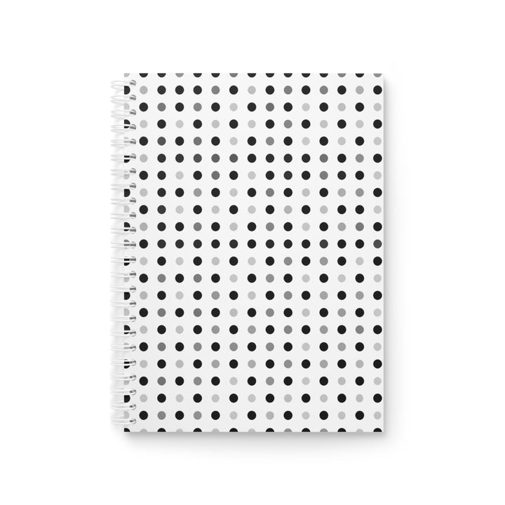 Customizable Spiral Notebook – Modern Polka Dot, Trendy Minimalist Design