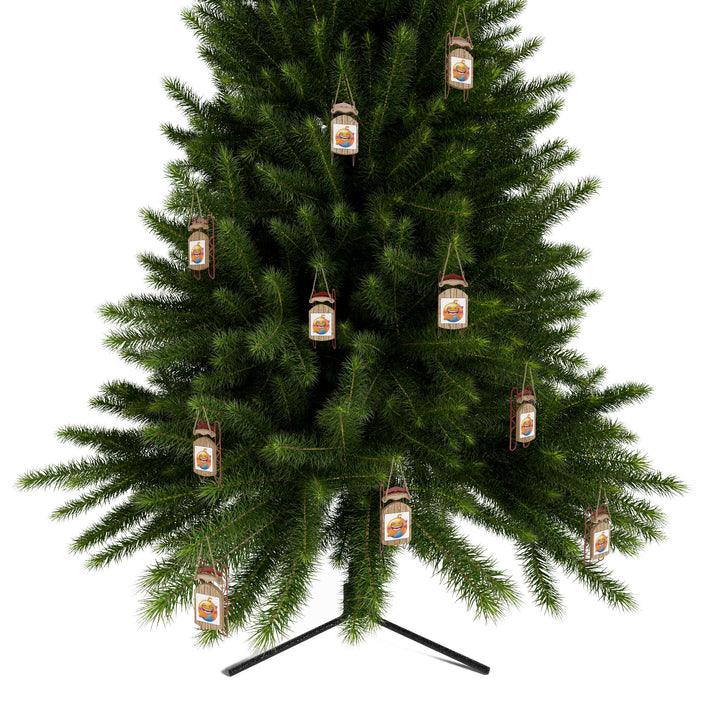 Personalized Emoji Sled Ornaments – Whimsical Holiday Decor & Gifts