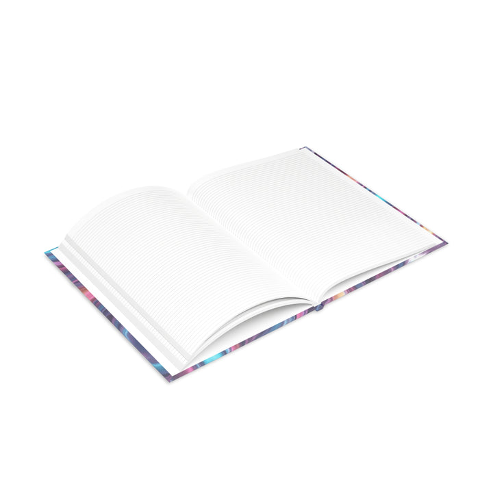 Hardcover Puffy Notebook – Luxe Iridescent Marble Swirl, Customizable, A4/A5/B5