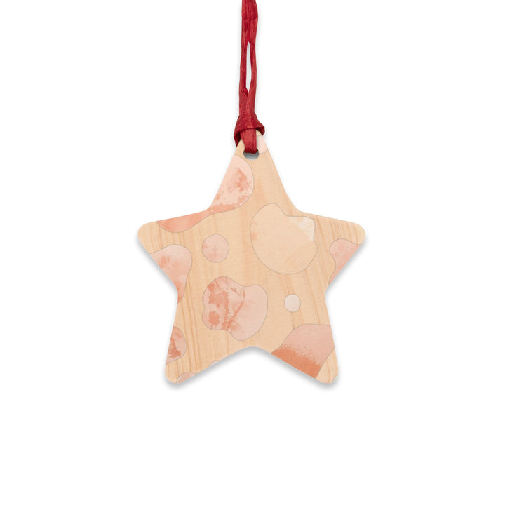Handcrafted Wooden Ornaments – Modern Abstract Watercolor, Magnetic & Giftable