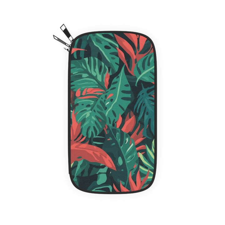 RFID Travel Passport Wallet – Tropical Leaf, Vegan Leather, Jungle Chic