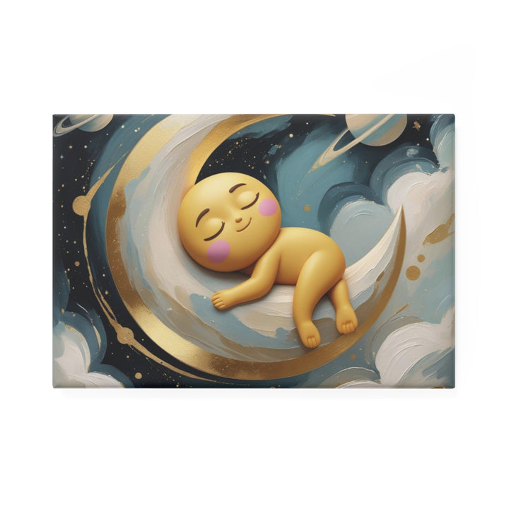 Celestial Baby Moon Rectangle Button Magnet – Cute Nursery Decor (1/10pcs)