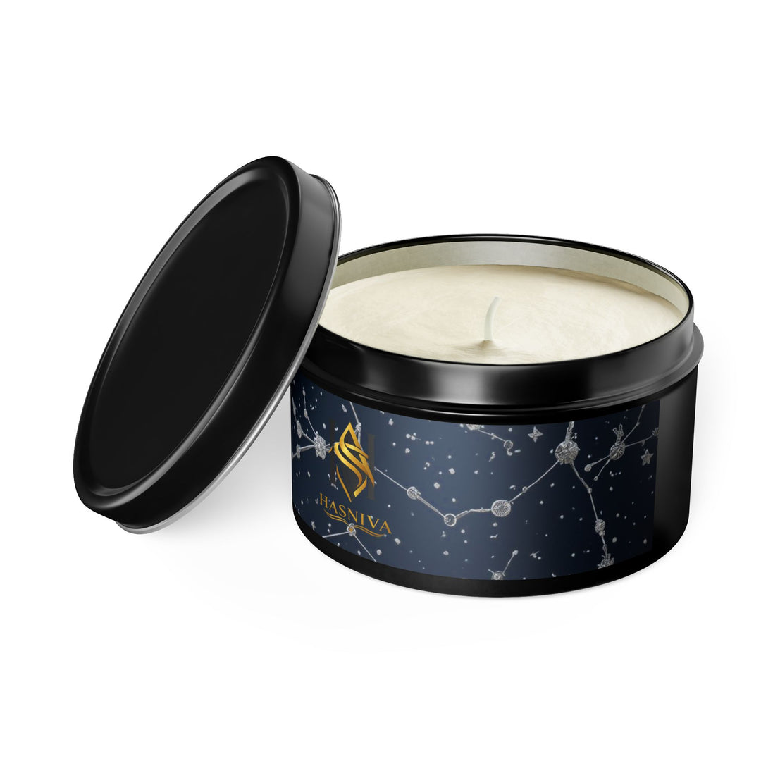 Celestial Tin Candle – Hand-Poured, Constellation Design, Long Burn USA