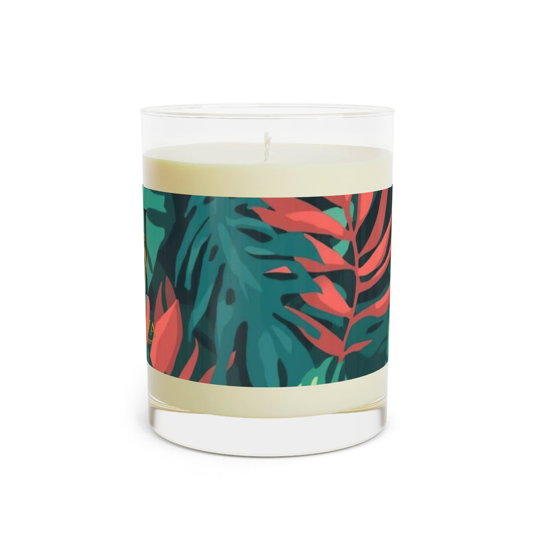 11oz Tropical Leaf Scented Candle – Luxe Soy, Jungle Vibes, Long Burn