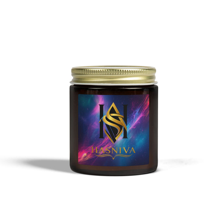 Cosmic Neon Scented Candles – Hand-Poured Coconut Apricot Wax, 4oz/9oz