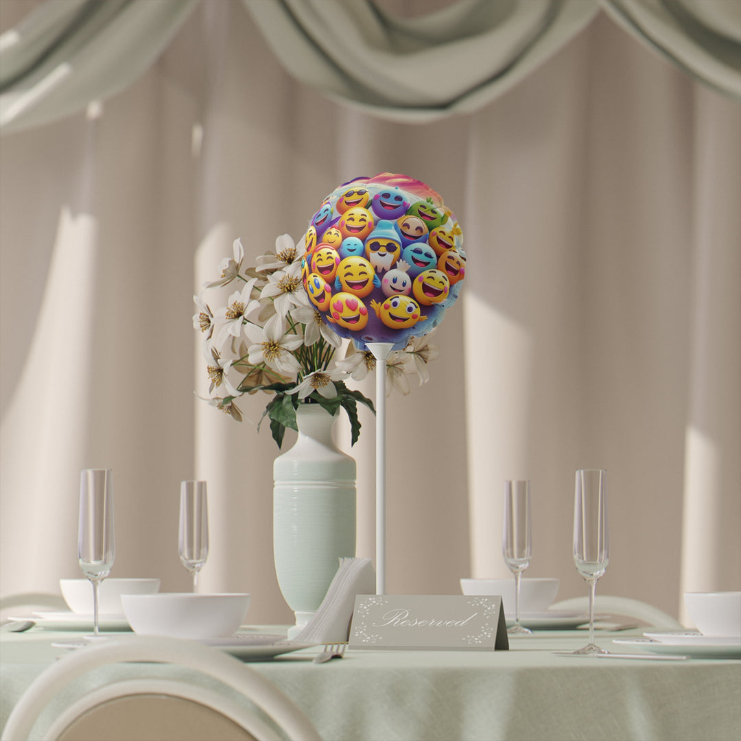 6” Heart & Round Balloons – Whimsical Emoji Space Design, Customizable!