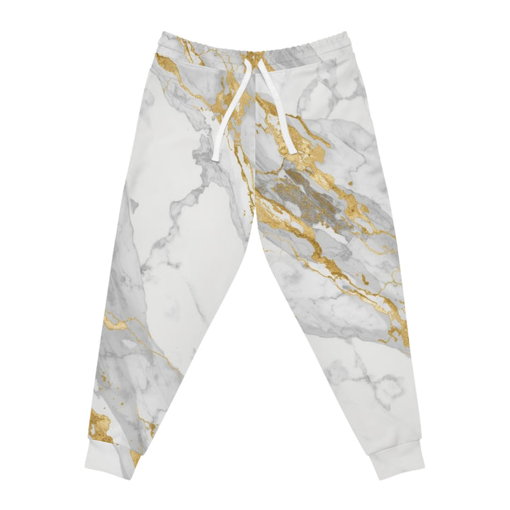 Marble Gold Athletic Joggers – Luxe All-Over Print, Modern Comfort Fit