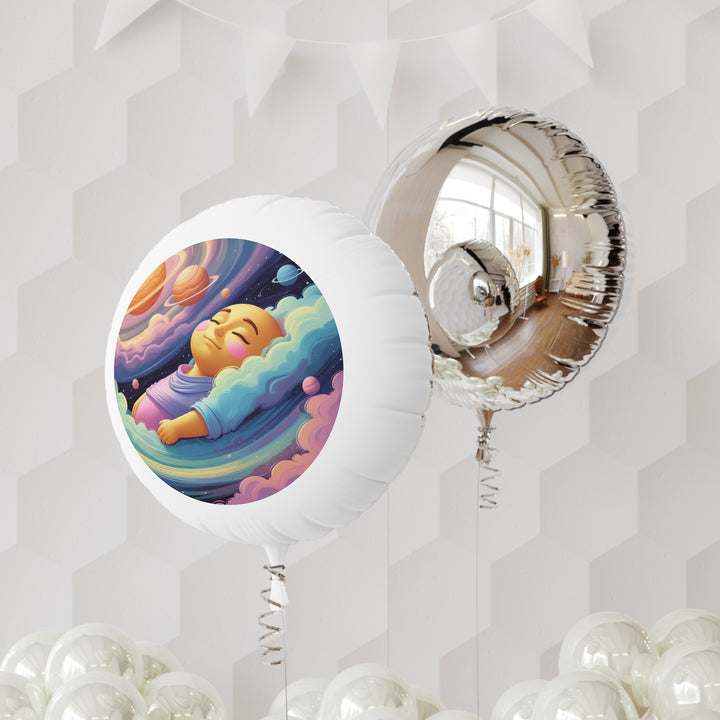 Custom Cosmic Baby Mylar Helium Balloon – Dreamy Pastel Galaxy Design