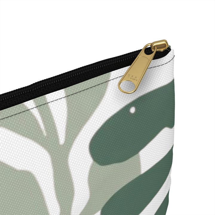 Chic Green Botanical Accessory Pouch – Stylish, Versatile Organizer Bag