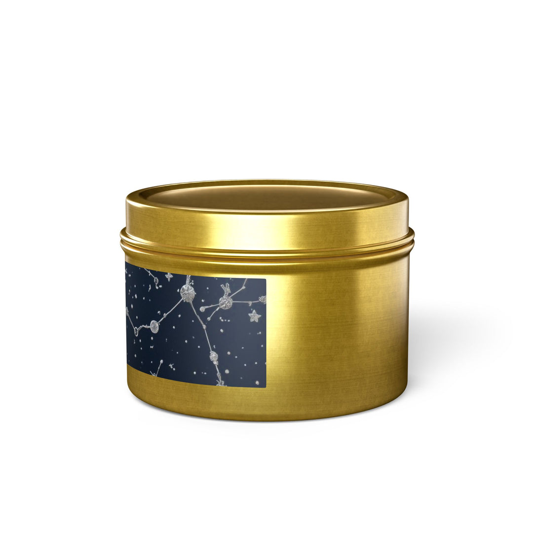 Celestial Tin Candle – Hand-Poured, Constellation Design, Long Burn USA