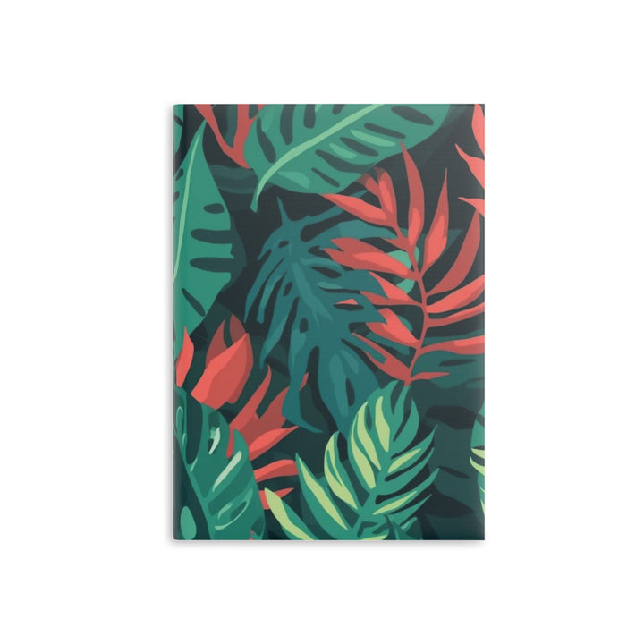 Hardcover Puffy Notebook – Tropical Leaf, Plush Journal, Aesthetic, Customizable