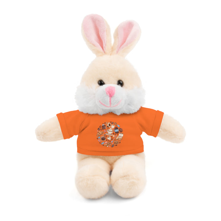 Custom Stuffed Animal w/ Coffee & Dessert Tee – Cute Plush Gift 8”