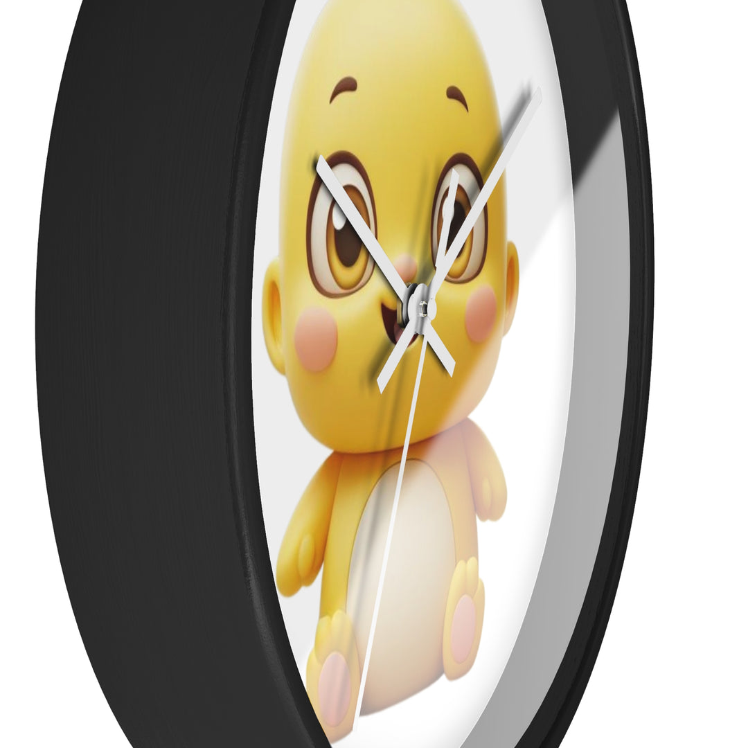 Modern Cute Chick Wall Clock – Silent Quartz, Adorable Kawaii Nursery Decor