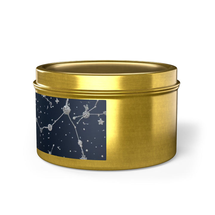 Celestial Tin Candle – Hand-Poured, Constellation Design, Long Burn USA