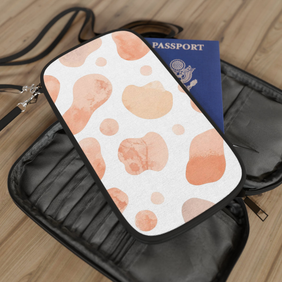 RFID Vegan Leather Passport Wallet – Modern Blush Watercolor Travel Organizer