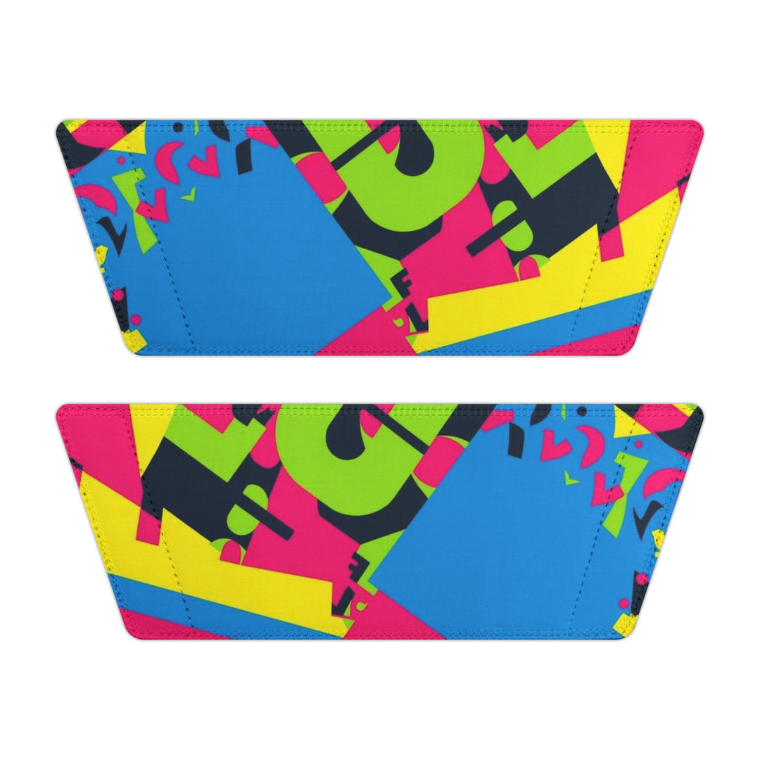 Women's Custom Neon Geometric Removable-Strap Sandals – 2-in-1 Urban Chic