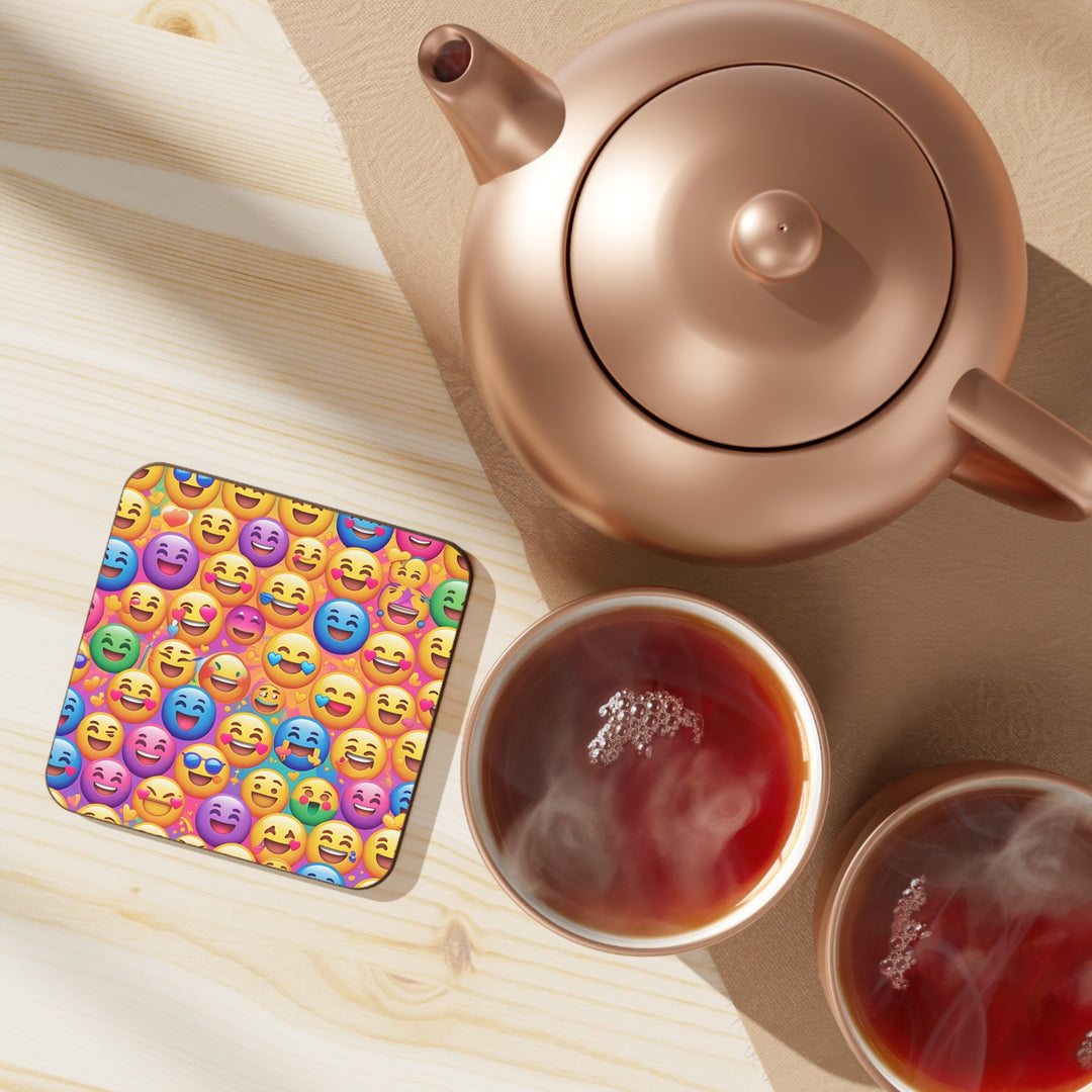 Vibrant Emoji Hardboard Coaster – Fun, Durable & Trendy Drink Protection